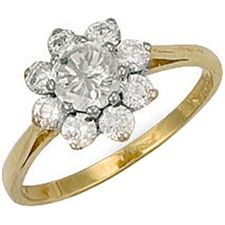 Yellow Gold CZ Cluster Ring 2.3g (£370)