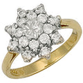 Yellow Gold CZ Cluster Ring 3.5g