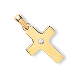 Yellow Gold CZ Cross 0.7g