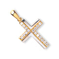 Yellow Gold CZ Cross 1g