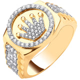 Yellow Gold CZ Crown Ring 6.2g