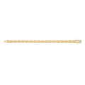 Yellow Gold CZ Curb 8mm Gents Bracelet