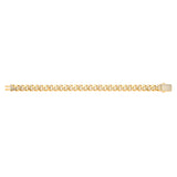 Yellow Gold CZ Curb 9mm Gents Bracelet