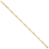 Yellow Gold CZ Entwined Links Bracelet