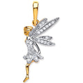 Yellow Gold CZ Fairy Pendant