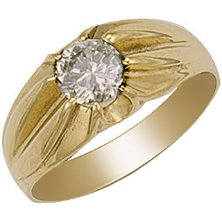 Yellow Gold CZ Gipsy Ring 6g
