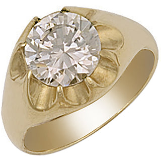 Yellow Gold CZ Gipsy Ring 7g