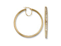 Yellow Gold CZ Hoop Earrings