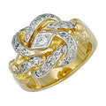 Yellow Gold CZ Knot Ring 12.2g