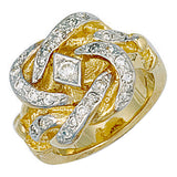 Yellow Gold CZ Knot Ring 16g