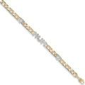 Yellow Gold CZ Mum & Heart Bracelet