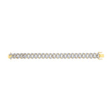 Yellow Gold CZ Prong Cuban Gents 14.5mm Bracelet