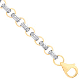 Yellow Gold CZ Round 6.0mm Belcher Chain
