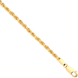 Yellow Gold D/c 3.0mm Solid Rope Chain