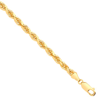Yellow Gold D/c 4.2mm Solid Rope Chain