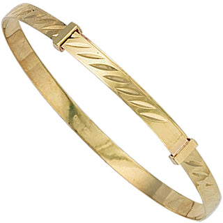 Yellow Gold D/c Expandable Baby Bangle 2.2g