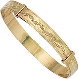 Yellow Gold D/c Expandable Baby Bangle 4.3g