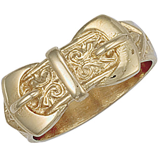 Yellow Gold Double Buckle Ring