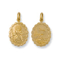 Yellow Gold Double Sided Oval Shaped St Christopher Pendant 2.8g