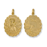 Yellow Gold Double Sided Oval Shaped St Christopher Pendant 4.8g