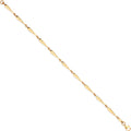 Yellow Gold Elongated Teardrop Link Ladies Bracelet