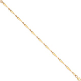 Yellow Gold Elongated Teardrop Link Ladies Bracelet