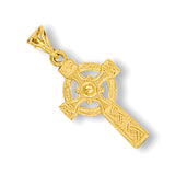Yellow Gold Engraved Casted Cross 2.1g