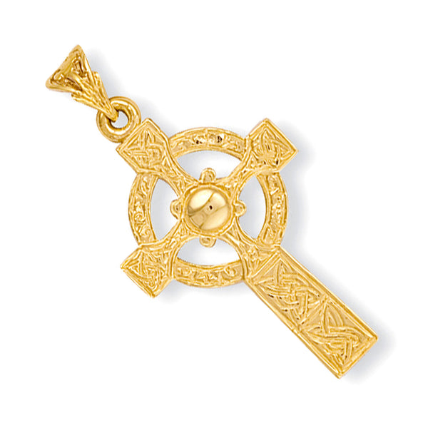 Yellow Gold Engraved Casted Cross 4g