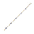 Yellow Gold Fancy Bracelet With Crystals Inside Balls 07