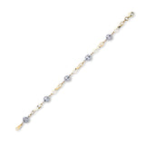 Yellow Gold Fancy Bracelet With Crystals Inside Balls 07