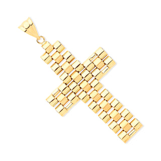 Yellow Gold Fancy Link Large Cross