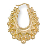 Yellow Gold Fancy Oval Creoles 3.2g