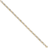 Yellow Gold Figure Of 8 CZ Link Ladies Bracelet