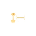 Yellow Gold Flower Screw Earrings Cartilage Stud