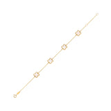 Yellow Gold Four Leaf Clover 18"necklace/07" Bracelet 07