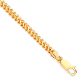 Yellow Gold Franco 4mm Hollow Chain