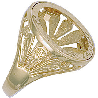 Yellow Gold (Full) Fancy Sides Sovereign Ring 6.6g