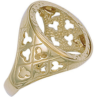 Yellow Gold (Full) Fancy Sides Sovereign Ring 6.8g