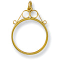 Yellow Gold Full Scroll Top Sovereign Pendant
