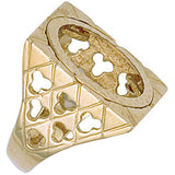 Yellow Gold (Full) Square Top Sovereign Ring