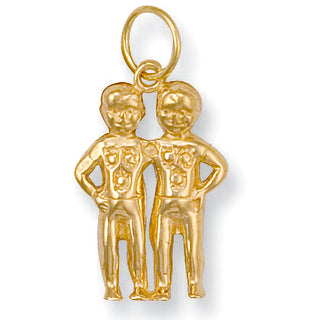 Yellow Gold Gemini Zodiac Pendant