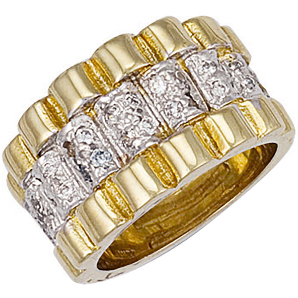 Yellow Gold Gents CZ Ring 11.5g