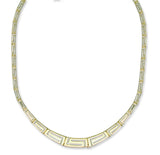 Yellow Gold Greek Key Graduated Collarette/non Graduated Bracelet