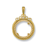 Yellow Gold (Half) Fancy Sovereign Pendant 3.3g