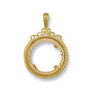 Yellow Gold (Half) Fancy Sovereign Pendant 3.3g