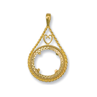 Yellow Gold (Half) Fancy Sovereign Pendant 3.4g
