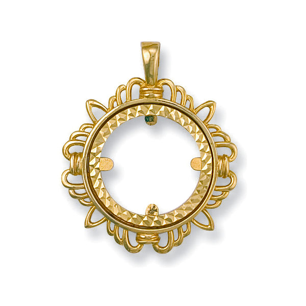 Yellow Gold (Half) Fancy Sovereign Pendant 3.5g