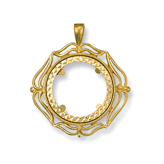 Yellow Gold (Half) Fancy Sovereign Pendant 3.6g (£580)