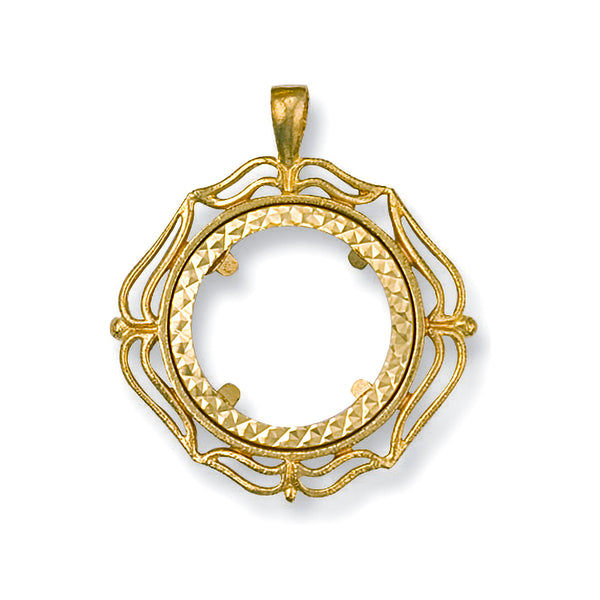 Yellow Gold (Half) Fancy Sovereign Pendant 3.6g (£580)
