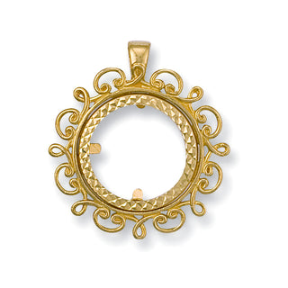 Yellow Gold (Half) Fancy Sovereign Pendant 3.7g